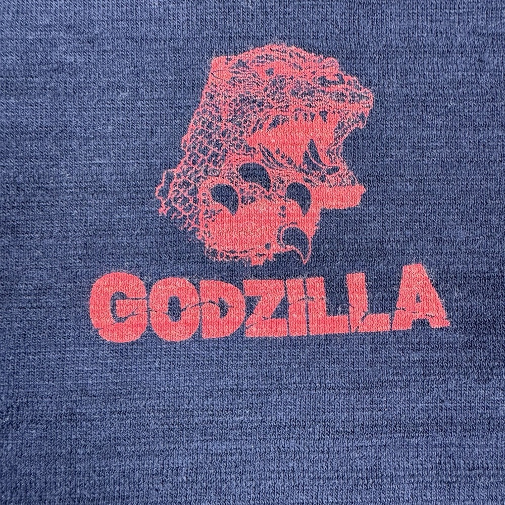 Godzilla Toho T Shirt Medium Limited Edition Blue Japanese Woodblock Hokusai - Picture 2 of 12